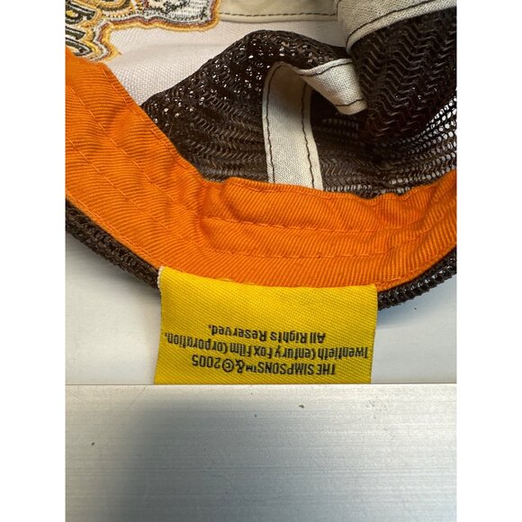 The Simpsons Old School Homer Brown Bio Domes Baseball Cap Hat Sz Kids - Picture 9 of 11